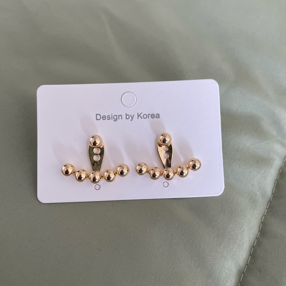 Korean 18k plated customizable earrings